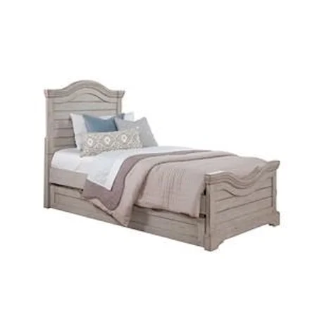 Twin Panel Bed in Antique Gray Finish